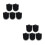 10Pièces Accessoires Wc Noir De Remplacement 10