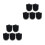 10Pièces Accessoires Wc Noir De Remplacement 6