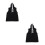 2Pièces Sweatshirts Gym Noir En Polyester Respirant 9