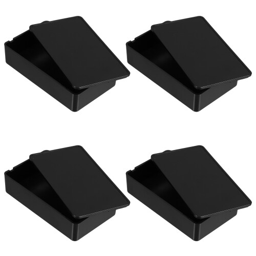 16Pièces Boîtes De Rangement Noires ABS Boîtes Cachées Pour 1