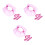 600Pièces - Rose Jetable Plastique Douche 9