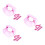 600Pièces - Rose Jetable Plastique Douche 7