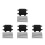4Pièces Plaque Plastique Noir Durable Et Stylée 4