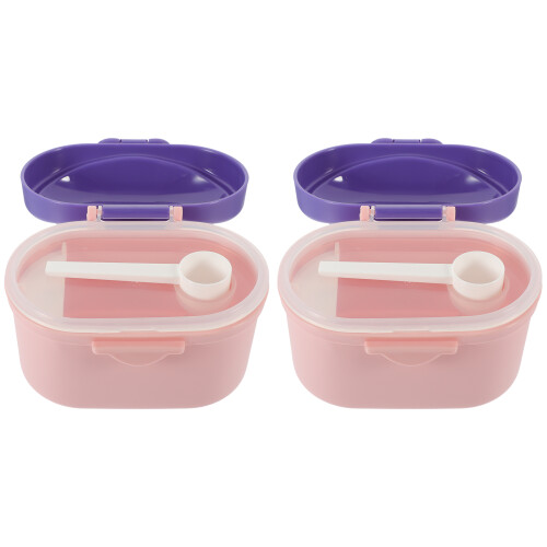 4Pièces -Poudre Lait Bébé Violet PP Sécurisé Pour Voyage 2