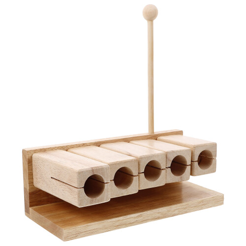 Instrument Musical Percussion Bois Taupe Clair Pour Enfants