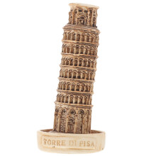 4Pièces Modèle Résine Tour De Pise Miniature Décor Bureau Multicolore