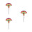 3Pièces Pinceaux Professionnel Bois Poils Nylon Multi 4