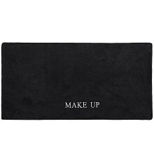 2Pièces Tapis De Maquillage En Tissu Noir Pour Coiffeuse Maison