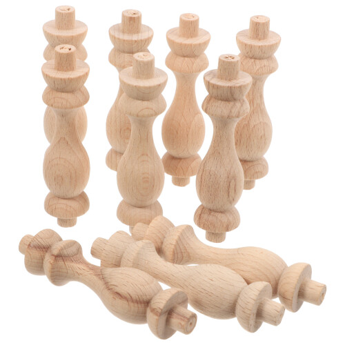 30Pièces Balustres Non Peints Pour Escalier Bois Khaki Décor DIY 2