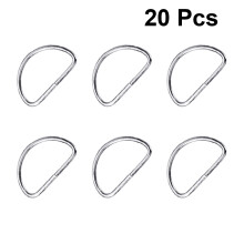 60Pièces Anneaux Demi-Cercle En Métal Argenté Pour Ceintures Sacs