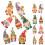80Pièces Suspensions En Bois Gnome Décoratives Pour Colorées 1