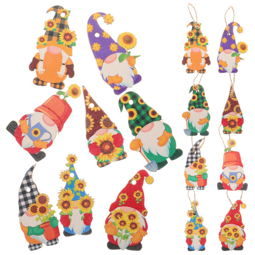 80Pièces Suspensions En Bois Gnome Décoratives Pour Colorées