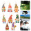 80Pièces Suspensions En Bois Gnome Décoratives Pour Colorées 10