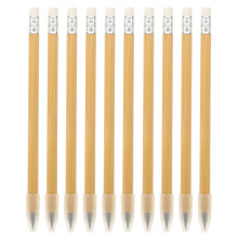 10Pièces Crayons Bois Bambou Antidérapants Pour Fournitures Scolaires