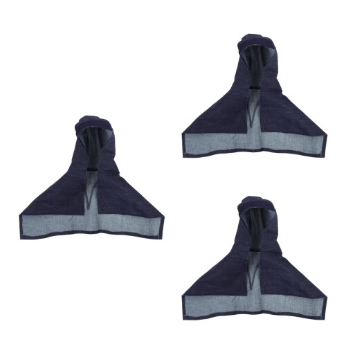 3Pièces Capuchon Denim Respirant Pour Ponçage Menuiserie 2