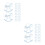 48Pièces Décorations Table Bleu Ciel Baby Shower 4