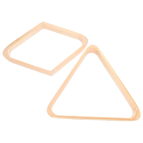 2Pièces Rack Triangle En Bois Massif Khaki Pour Billard Et Snooker