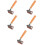 5Pièces Rouleaux Brayer Artisanat Bois Caoutchouc 9