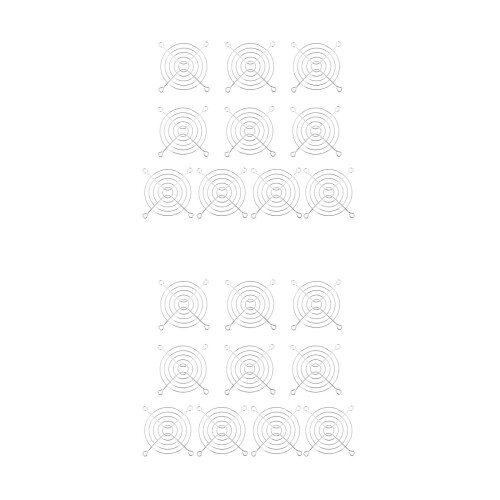 20Pièces Grilles Protectrices Métal Argent Pour Ventilateurs Pièce 2