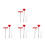 4Ensembles Outil Valve Portatif Alliage Rouge Usage Auto 4