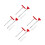 4Ensembles Outil Valve Portatif Alliage Rouge Usage Auto 8