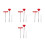 4Ensembles Outil Valve Portatif Alliage Rouge Usage Auto 5