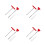 4Ensembles Outil Valve Portatif Alliage Rouge Usage Auto 6
