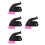 4Ensembles Freins Roulettes Caoutchouc Noir Absorption Choc 10