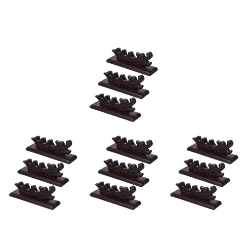 12Pièces Support En Pinceaux Style Chinois Vintage 2