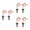 6Pièces Pendentifs Croisés Bois Marron Élégance Et Foi Pour 8