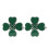 4Pièces Boutons De Manchette Décoratifs Vert Trèfle En Durable 3