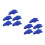 10Pcs Blue Aquarium Air Diffuser Stones Ceramic Fish Tank Bubble Stone 6