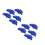 10Pcs Blue Aquarium Air Diffuser Stones Ceramic Fish Tank Bubble Stone 10
