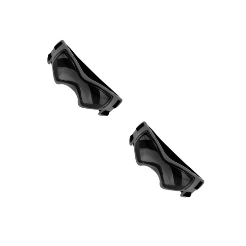 2Pcs Adjustable Black Dog Goggles with Ventilated Eye Cups for Pets 2
