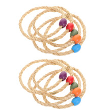 50Pièces Anneaux En Bois Jeu De Lancer Coloré Pour Enfants