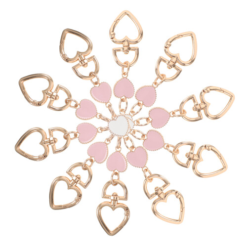 25Pcs Handbag Strap Replacement Chain Extension with Cute Heart Buckle 2