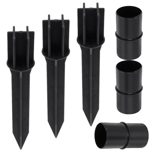 18Pcs Black Plastic Replacement Stakes for Solar Garden Lights Pathway