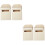 4Pièces Boîtes Aux Lettres Miniatures En Bois Beige 8