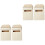 4Pièces Boîtes Aux Lettres Miniatures En Bois Beige 5