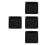4Pcs Iron Speaker Handle Black Recessed Loudspeaker Box Hardware 6