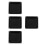 4Pcs Iron Speaker Handle Black Recessed Loudspeaker Box Hardware 8