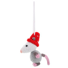 2Pcs Stylish Wool Cute Auto Rearview Mirror Pendant Decorations