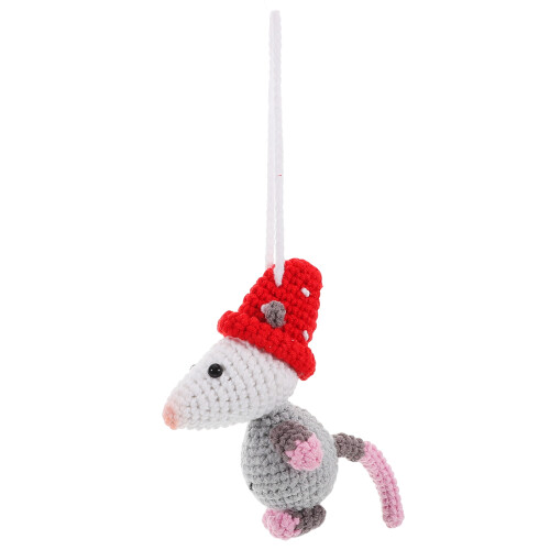 2Pcs Stylish Wool Cute Auto Rearview Mirror Pendant Decorations