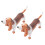 6Pcs Multi-Color Plastic Dog Figurines for Home Decor 3