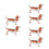 6Pcs Multi-Color Plastic Dog Figurines for Home Decor 5