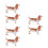 6Pcs Multi-Color Plastic Dog Figurines for Home Decor 8