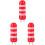 3Pcs Red Plastic Knitting Rope Tools Compact Portable Knitting 4