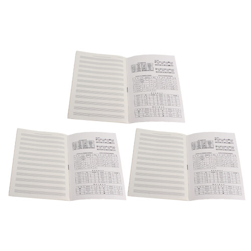 15Pcs Durable Black Staff Notebook Portable Music Book for Students