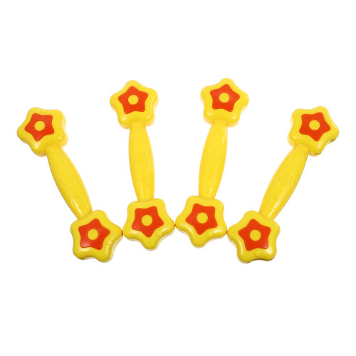 8Pcs Red ABS Kids Workout Dumbbells Physical Exercise Toy