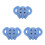 3Pcs Comfortable Silicone Elephant Baby Pacifier Soother Sky-Blue 10